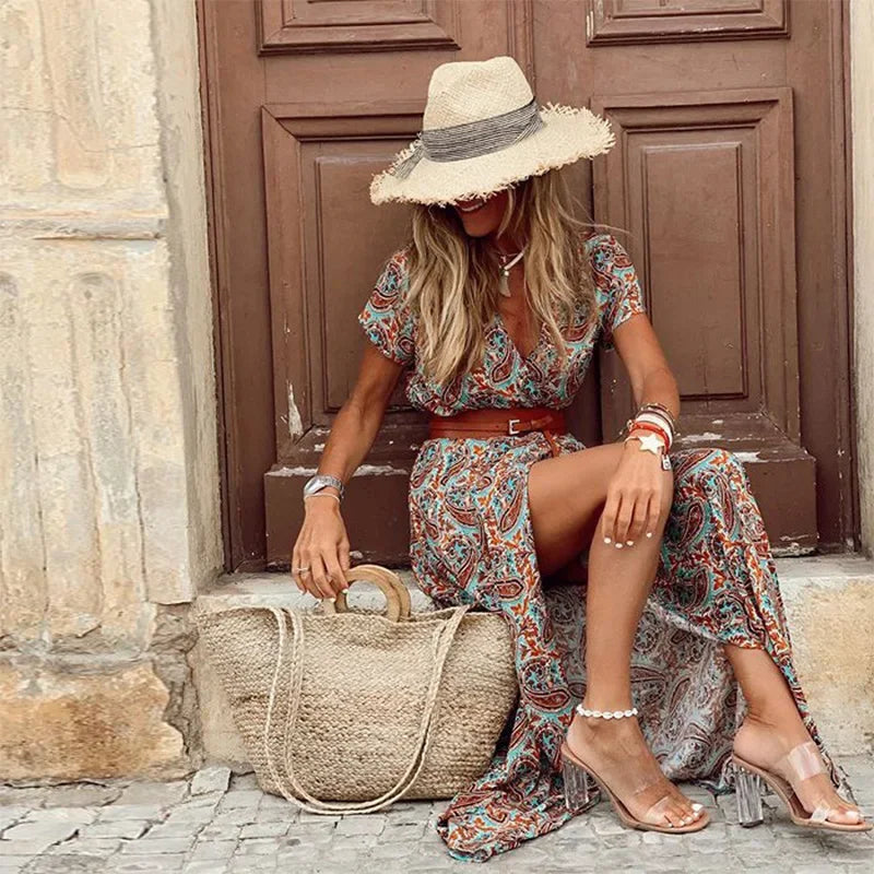 Alexandra™ | Elegante Bohemian Maxi-Jurk